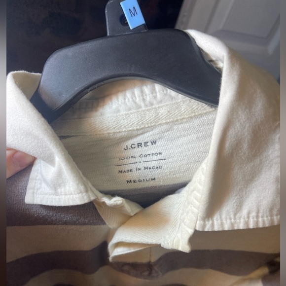 Vintage J. Crew stripped polo button up - Picture 2 of 3